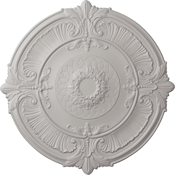 Ekena Millwork Attica Ceiling Medallion (Fits Canopies up to 3 3/4"), 39 1/2"OD x 2 1/2"P, Ultra Pure White CM39ATUWF - main
